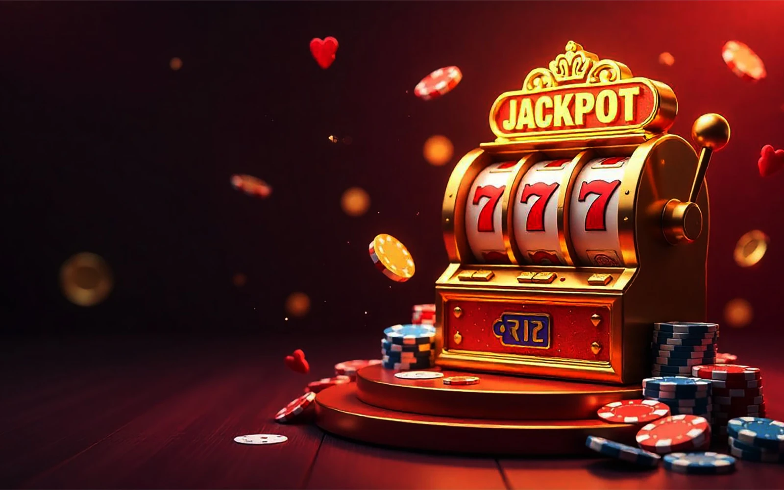 Ilustrasi layar permainan slot bertema hiburan digital